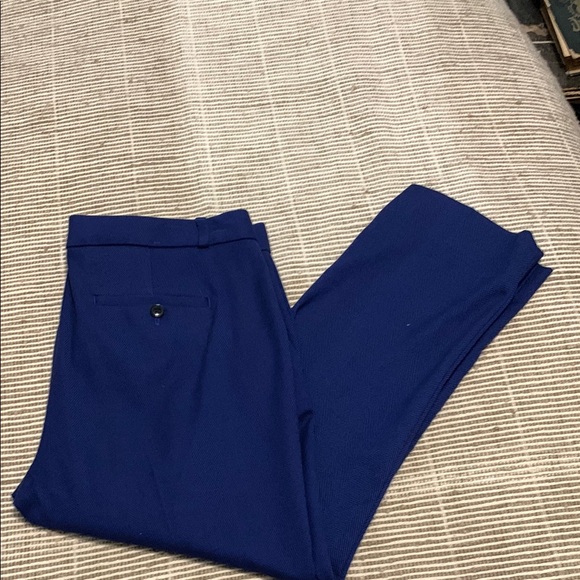 Banana Republic Blue Crop Dress Pants Tailored Fit - Picture 6 of 8